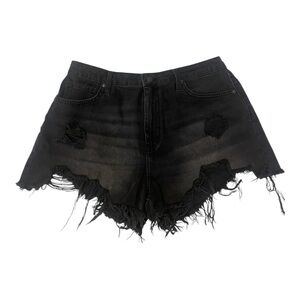 Forever 21 | Black Distressed Jean Shorts